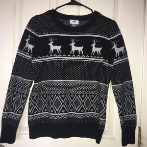 🍂OLD NAVY | REINDEER CREW BLACK JACK LG🍂